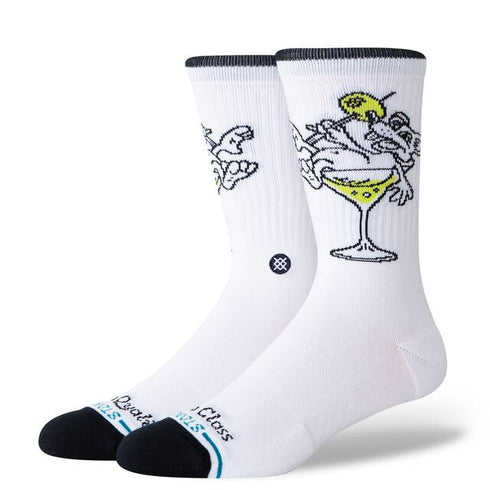 Stance High Quality Low Class Crew Socks - White