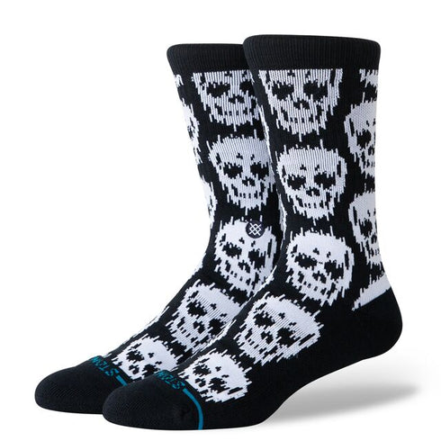 Stance Static Skull Crew Socks - Black
