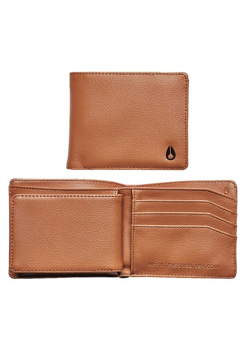 Nixon Pass Vegan Leather Coin Wallet - Saddle
