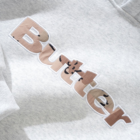 Butter Logo Camo Applique Pullover Hood Sweat A Capuche - Ash