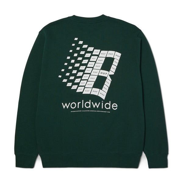 Huf X Bronze Sweat Huf X Bronze Sweat Crew - Forest Green