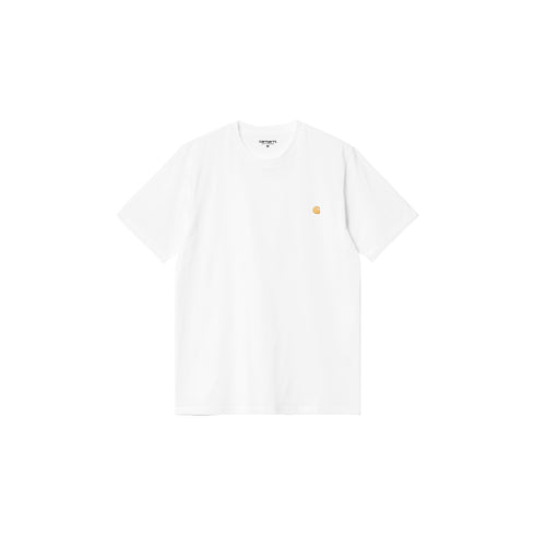 Carhartt WIP S/S Chase - White / Gold