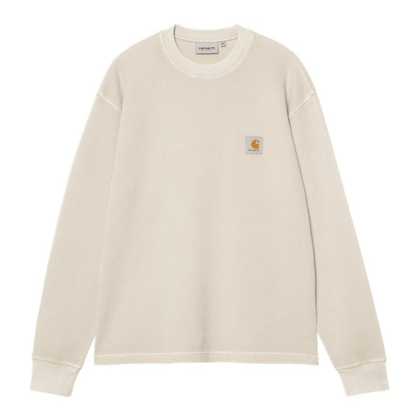 Carhartt Wip L/S Vista Waffle T-Shirt - Fleur De Sel Garment Dyed