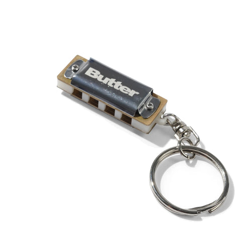Butter Harmonica Key Chain - Silver