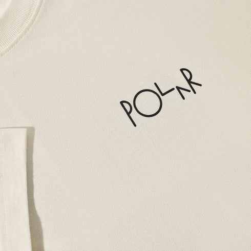 Polar Contrast Fill Logo T-Shirt- Ivory / Black