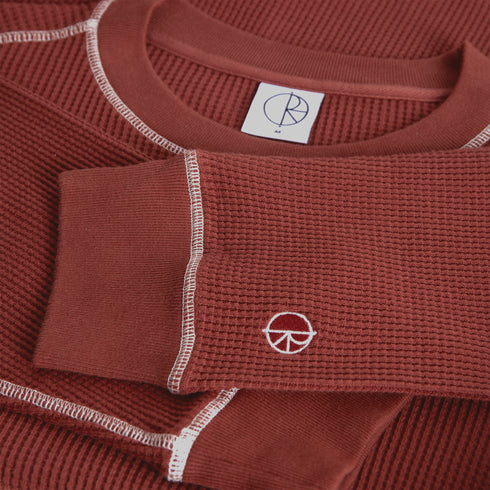 Polar Dylan Ls Tee - Wine / White