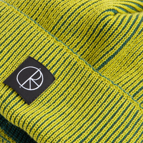 Polar Lines Merino Beanie - Chartreuse / Army Green