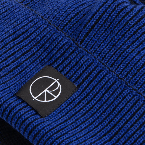 Polar Lines Merino Beanie - Egyptian Blue / Black