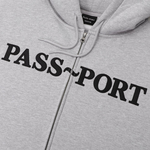 Passport Official Hoodie Zip - Ash