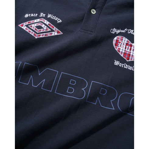 Butter X Umbro Victory Polo - Navy / Slate