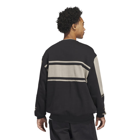 Adidas Crew Sweater Core Black / Putty Beige - Streetart.fr