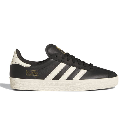 Adidas Gazelle Adv - Core Black / Cream White / Gold — chaussures