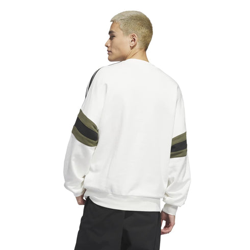 Adidas Sk Og Crew Sweat - Crystal White / Olive Strata / Black - Streetart.fr