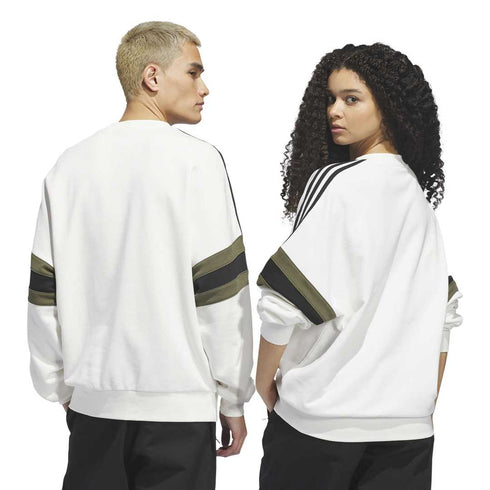 Adidas Sk Og Crew Sweat - Crystal White / Olive Strata / Black - Streetart.fr