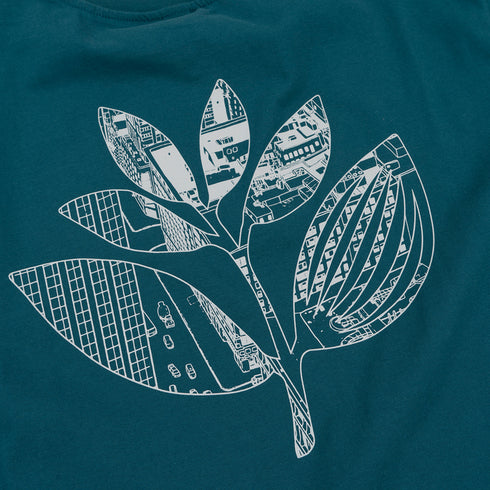 Magenta Aerial T-Shirt - Petrol Blue