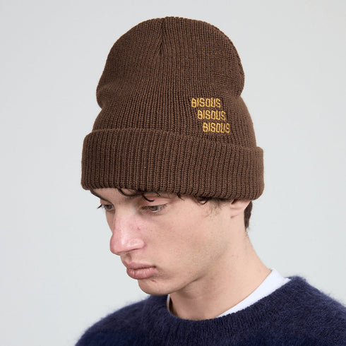 Bisous X3 Beanie - Brown - Streetart.fr