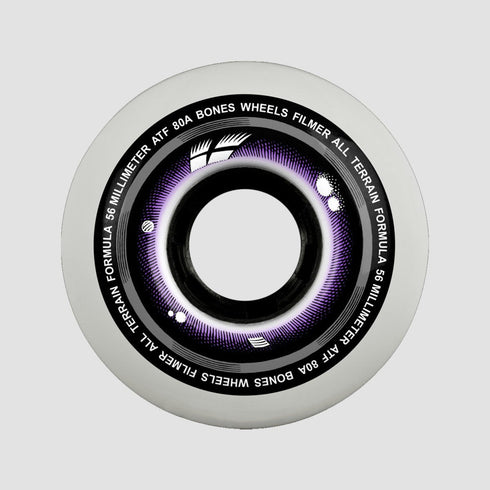 Bones Wheels (Jeu De 4) Atf 56Mm Filmers 80A - Streetart.fr