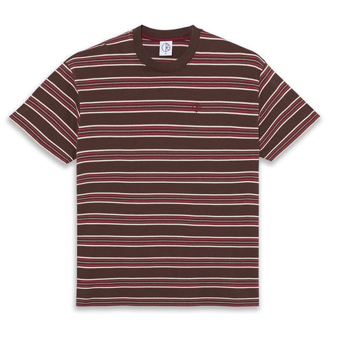 Polar Stripe T-Shirt - Brown / Red
