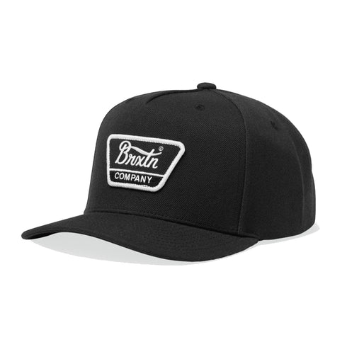 Brixton Linwood C Netplus Mp Snapback Cap - Black / White - Streetart.fr
