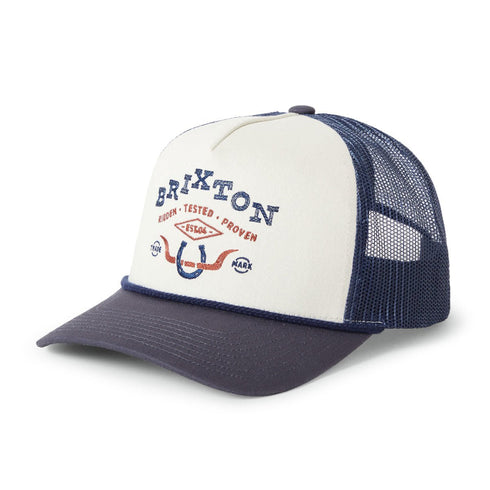 Brixton Pegasus C Np Mp Trucker Hat - White Cap / Navy - Streetart.fr