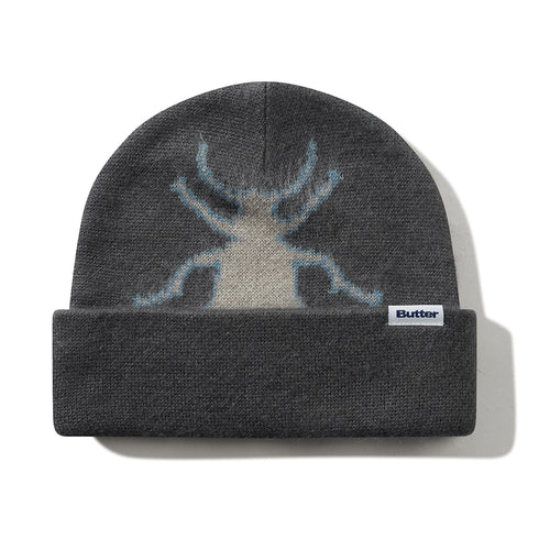 Butter Beetle Mohair Beanie Bonnet - Charcoal - Streetart.fr