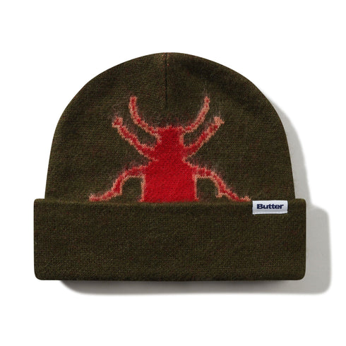 Butter Beetle Mohair Beanie Bonnet - Green - Streetart.fr