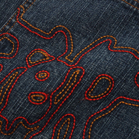 Butter Blotch Denim Jeans Pantalon - Streaky Blue - Streetart.fr