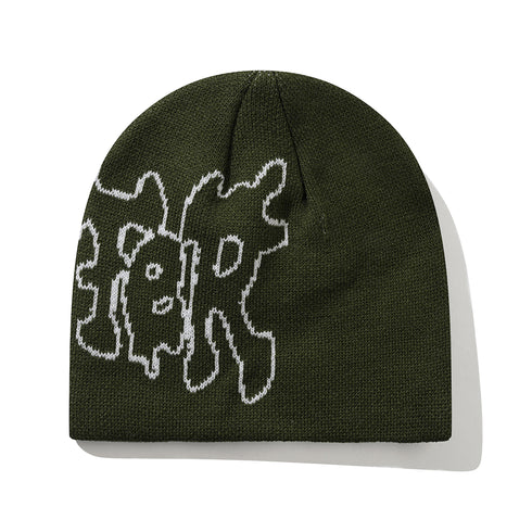 Butter Blotch Skull Beanie Bonnet - Fatigue - Streetart.fr