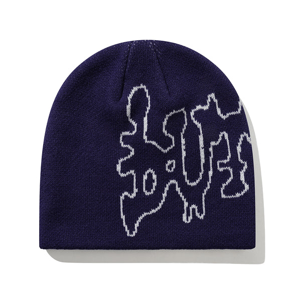 Butter Blotch Skull Beanie Bonnet - Navy - Streetart.fr