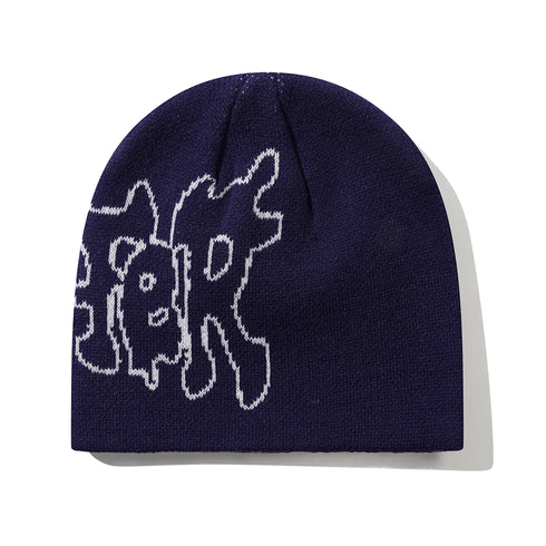 Butter Blotch Skull Beanie Bonnet - Navy - Streetart.fr