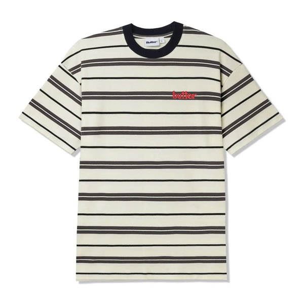 Butter Bryce Stripe T - Shirt - White - Streetart.fr