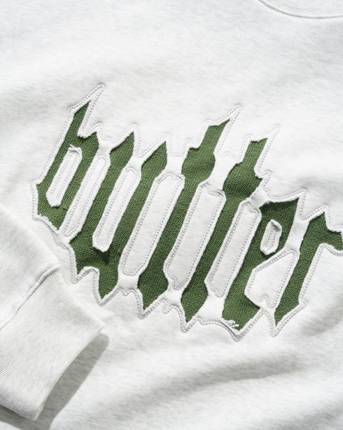 Butter Cut Out Applique Crewneck - Ash - Streetart.fr