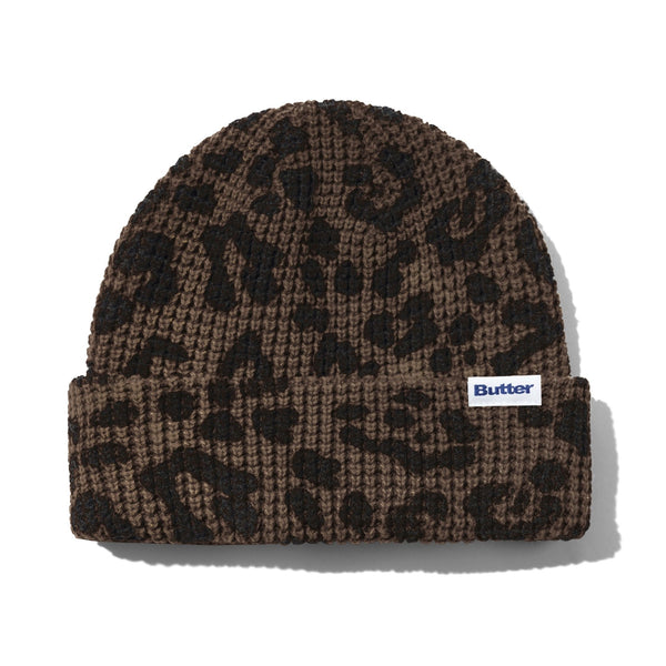 Butter Distress Waffle Beanie - Leopard — bonnet