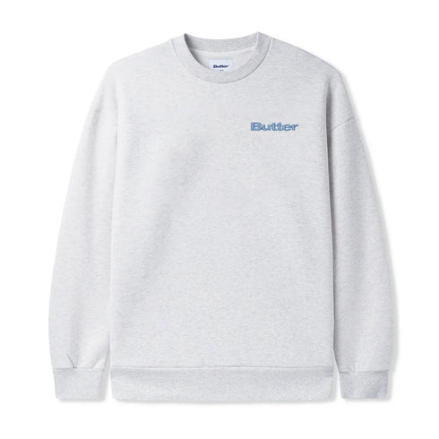 Butter Goods Internationale Embroidered Crewneck Sweatshirt - Ash - Streetart.fr