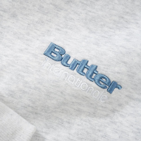 Butter Goods Internationale Embroidered Crewneck Sweatshirt - Ash - Streetart.fr