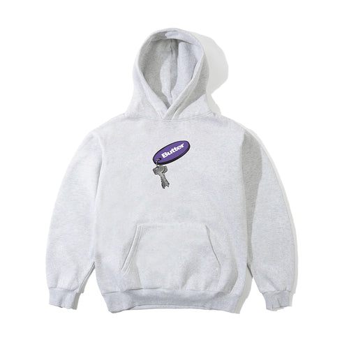 Butter Key Chain Pullover Hood Sweat A Capuche - Ash - Streetart.fr