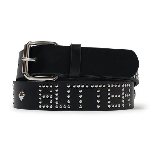 Butter Leather Studded Belt Ceinture - Black - Streetart.fr