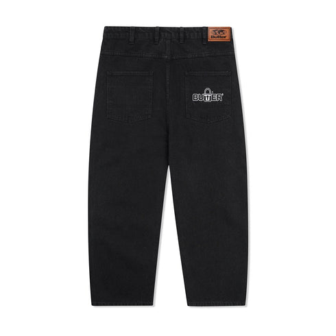 Butter Lock Baggy Denim Jeans Pantalon - Flat Black - Streetart.fr
