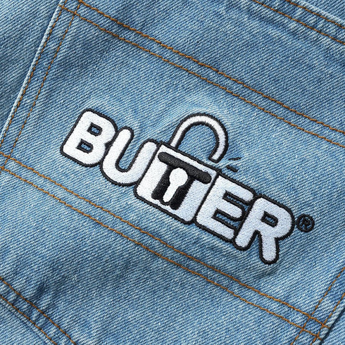 Butter Lock Baggy Denim Jeans Pantalon - Light Indigo - Streetart.fr