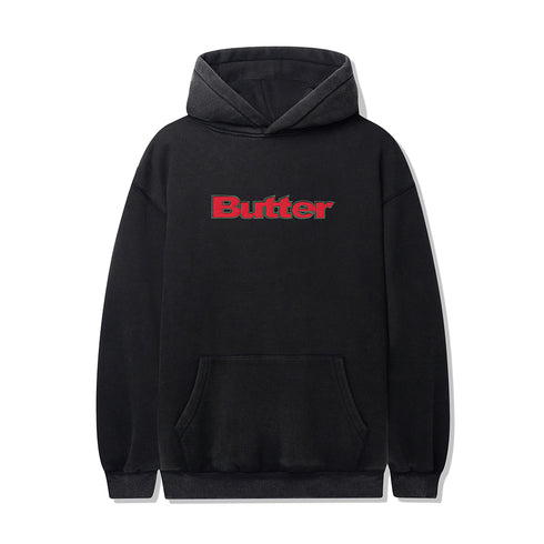 Butter Nylon Applique Pullover Hood Sweat A Capuche - Black - Streetart.fr