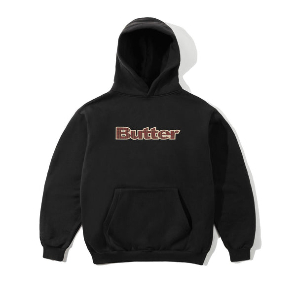 Butter Plaid Logo Applique Pullover Hood - Black - Streetart.fr