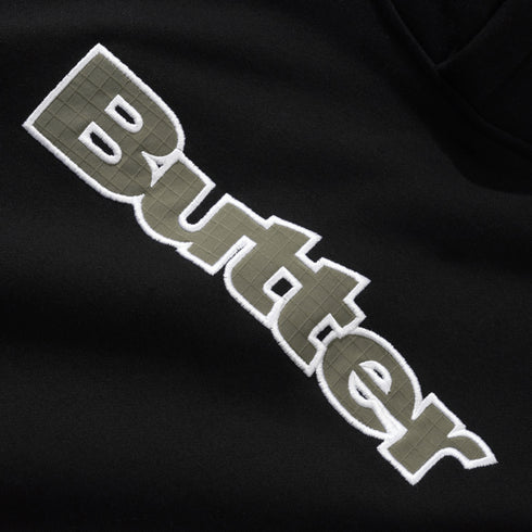 Butter Ripstop Logo Applique Pullover Hood Sweat A Capuche - Black - Streetart.fr