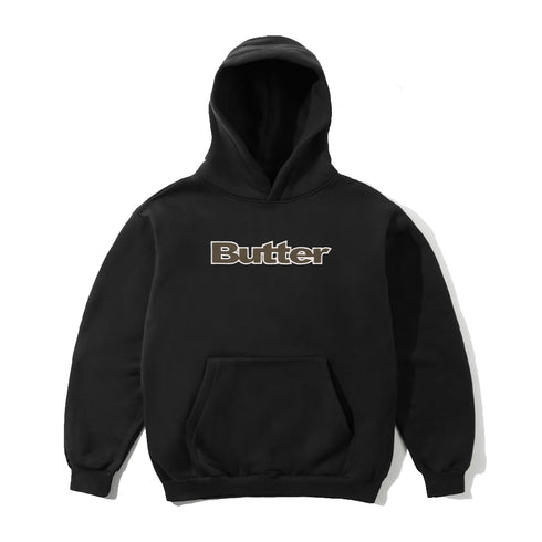 Butter Ripstop Logo Applique Pullover Hood Sweat A Capuche - Black - Streetart.fr