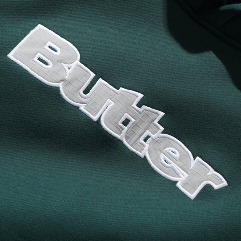 Butter Ripstop Logo Applique Pullover Hood Sweat A Capuche - Forest - Streetart.fr