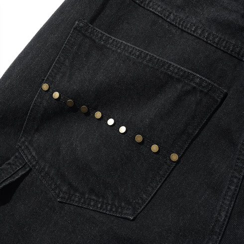 Butter Rivet Denim Short - Washed Black - Streetart.fr