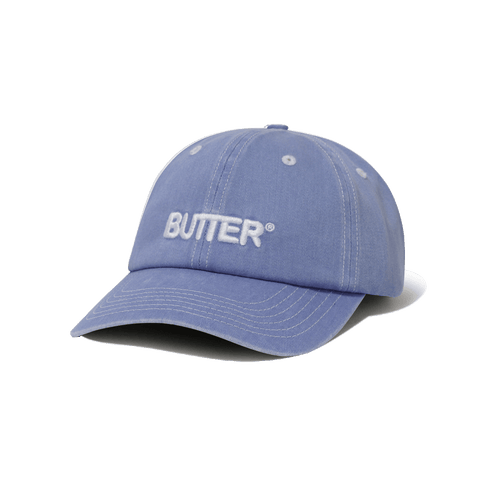 Butter Rounded Logo 6 Panel Cap - Washed Sky - Streetart.fr