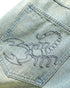 Butter Scorpion Stitch Denim Short - Tinted Light Blue - Streetart.fr