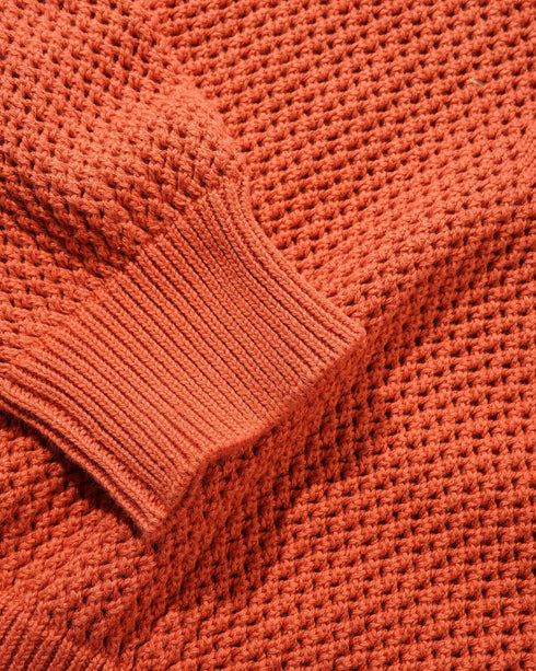 Butter Scribble Knit Sweater - Burnt Orange - Streetart.fr