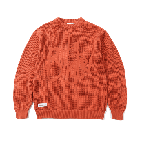 Butter Scribble Knit Sweater - Burnt Orange - Streetart.fr