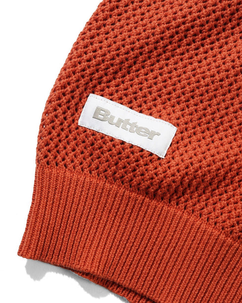 Butter Scribble Knit Sweater - Burnt Orange - Streetart.fr